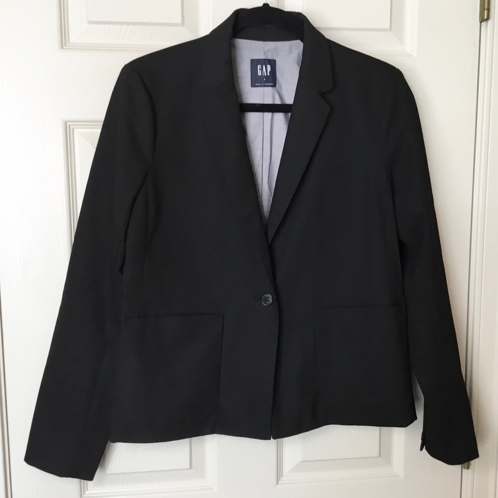 Gap Icon Blazer PQ True Black Classic Jacket - Size 8